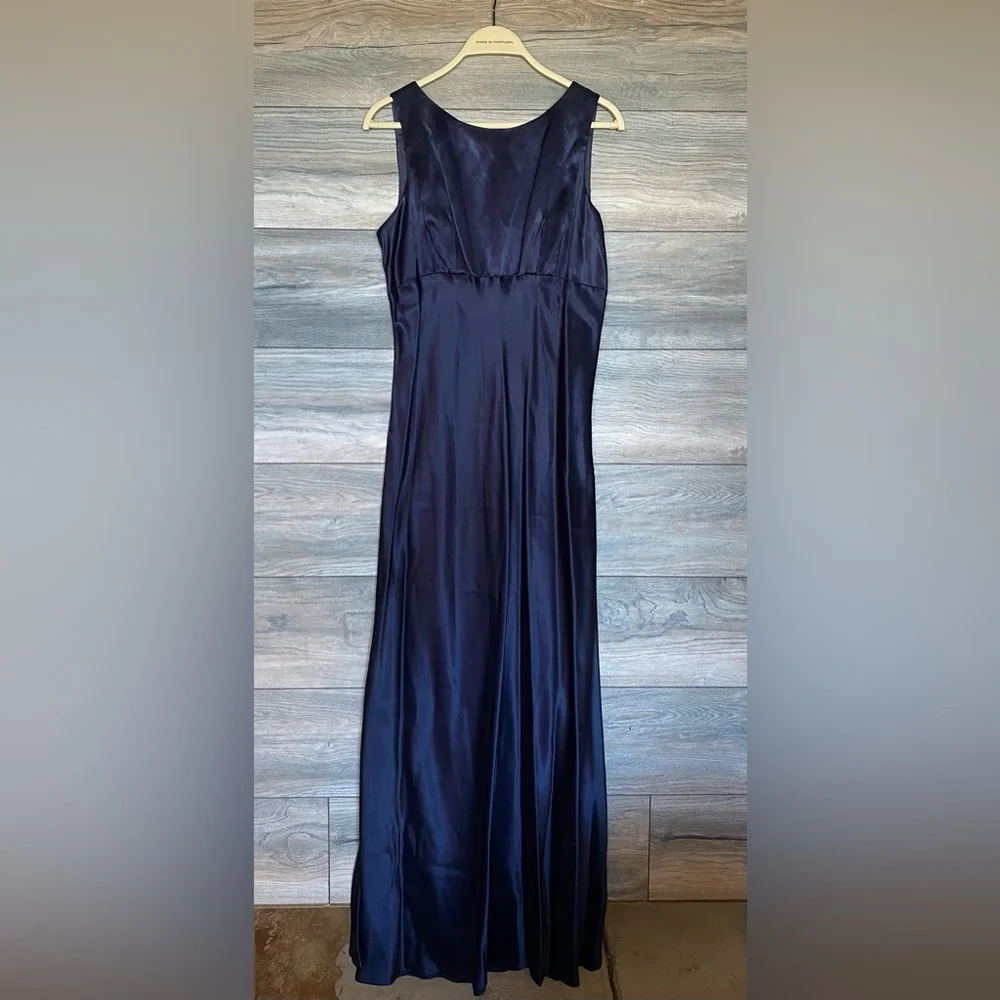 R-Wear Rampage clothing Y2K vintage navy bow satin dress S